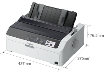 产品外观尺寸 - Epson LQ-590KII  打印机产品规格