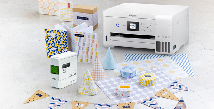 配合家庭照片打印机，制作丰富多彩的礼品装饰 - Epson LW-C410产品功能