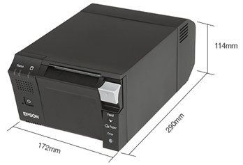 产品外观尺寸 - Epson TM-T70II-DT产品规格
