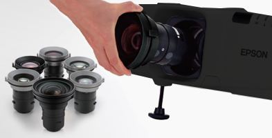 多种镜头可选，更换简单 - Epson CB-G6870产品功能